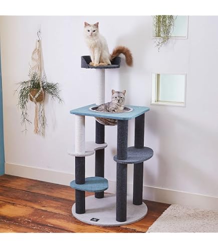 アドメイト ねこまどグリーンテラスタワー キャットタワー ハンモック